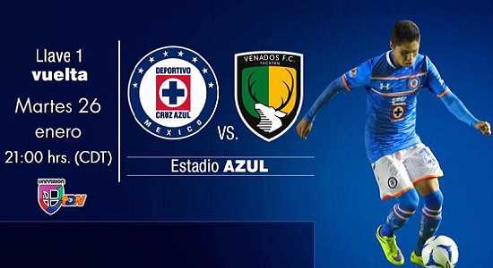 Cruz Azul vs Venados Hora y Canal Jornada 2 Copa MX Clausura 2016